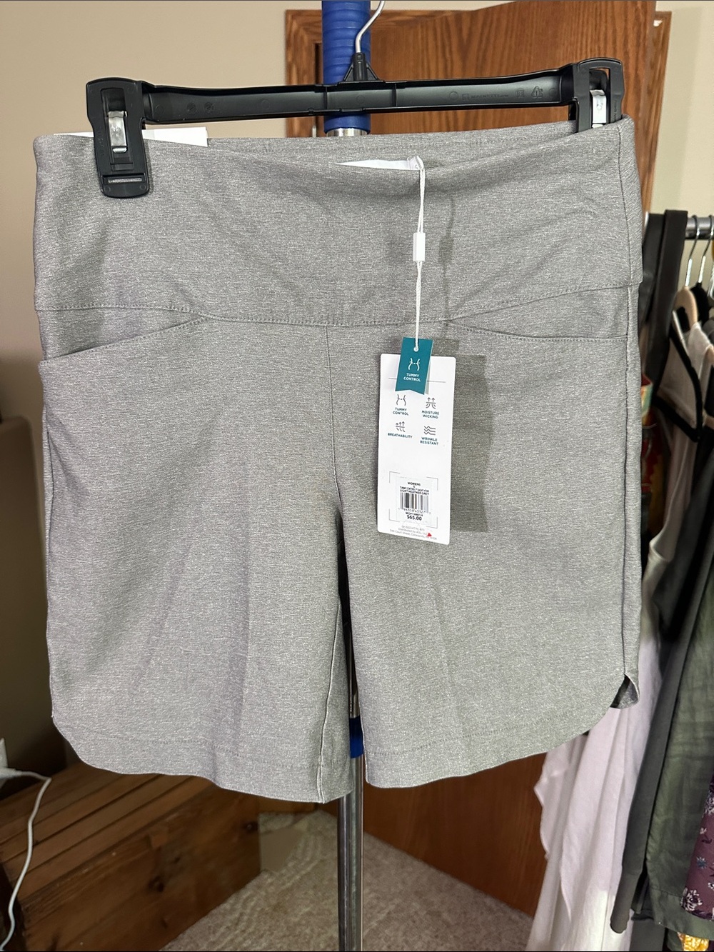 Lady Hagen Gray Athletic Shorts with Side Pockets